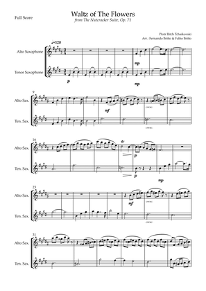 Waltz of The Flowers - from Nutcracker (P. I. Tchaikovsky) for Alto Saxophone & Tenor Saxophone Duo