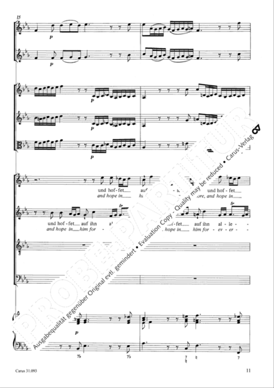 All those who seek God's sov'reign guidance (Wer nur den lieben Gott lasst walten) 4-Part scores gallery preview page 12
