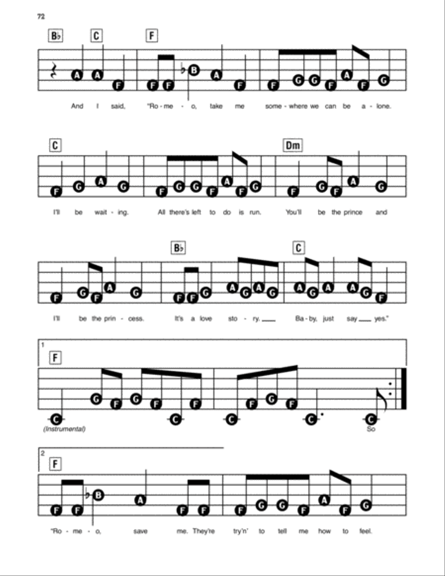 Love Story Electronic Keyboard scores gallery preview page 3