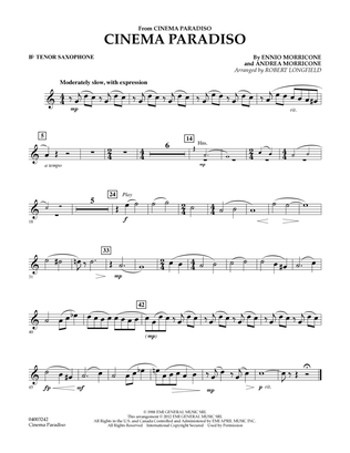 Cinema Paradiso (Flexible Solo with Band) - Bb Tenor Saxophone