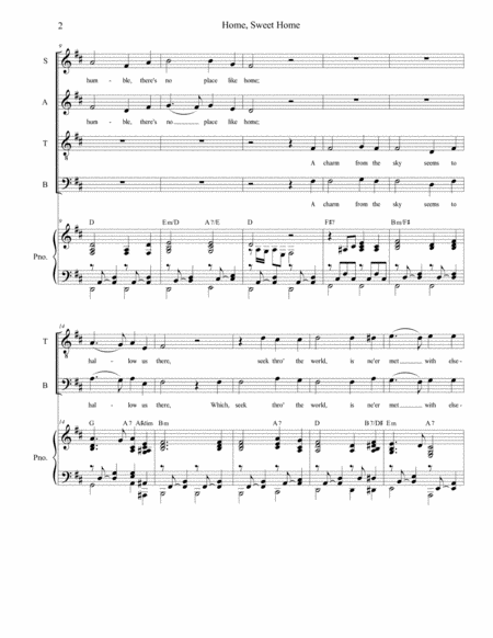 Home, Sweet Home (SATB) image number null