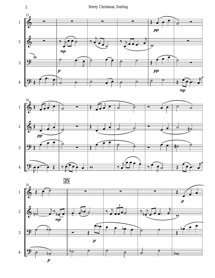 Merry Christmas, Darling Viola scores gallery preview page 3