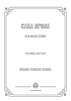 Book cover for Handel-Cara sposa(Version I) in d sharp minor,for Voice and Piano