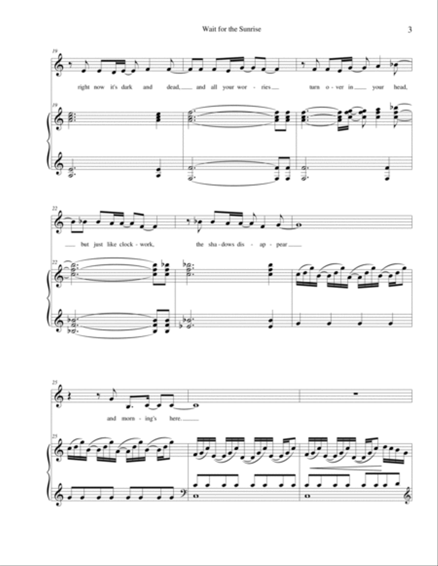 Wait for the Sunrise Wait for the Sunrise Voice scores gallery preview page 3