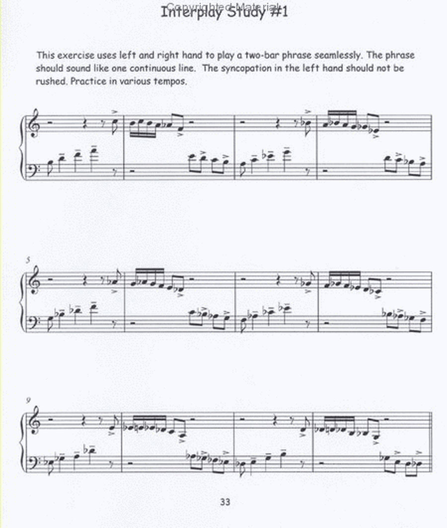 ETUDES FOR JAZZ PIANO - Conversation Of The Hands