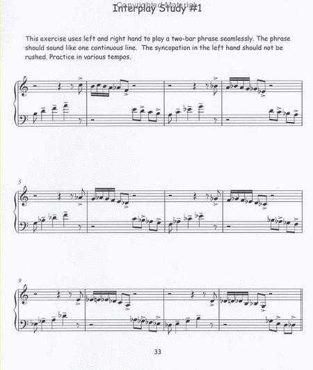 ETUDES FOR JAZZ PIANO - Conversation Of The Hands