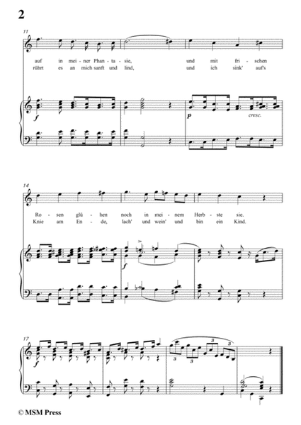 Schubert-Freude der Kinderjahre,in C Major,for Voice&Piano image number null