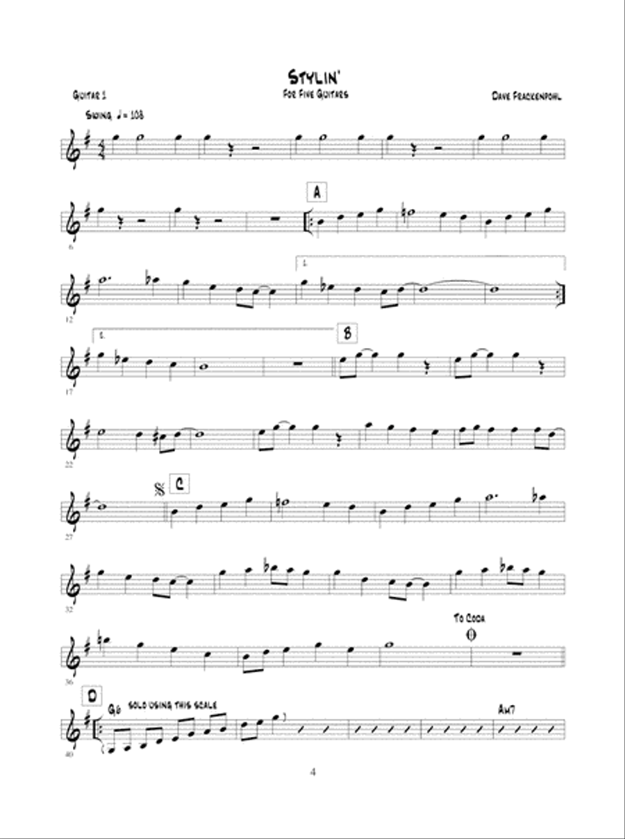 Jazz Guitar Ensembles Level 1 Guitar Ensemble scores gallery preview page 5