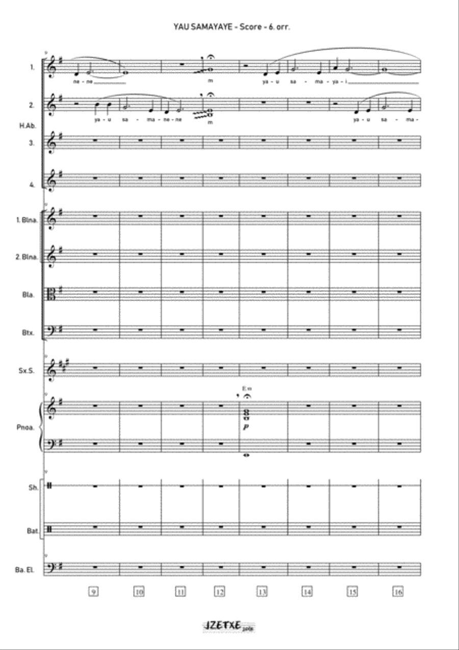 YAU SAMAYAYE (Score and Parts) Full Orchestra scores gallery preview page 6