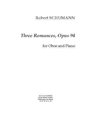 Book cover for Three Romances, Opus 94
