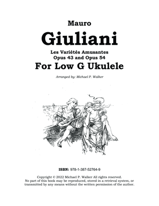 Mauro Giuliani: Les Variétés Amusantes Opus 43 and Opus 54 For Low G Ukulele