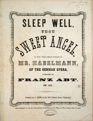 Sleep Well, Sweet Angel! Schlaf Wohl, Du Susser Engel Du. Song