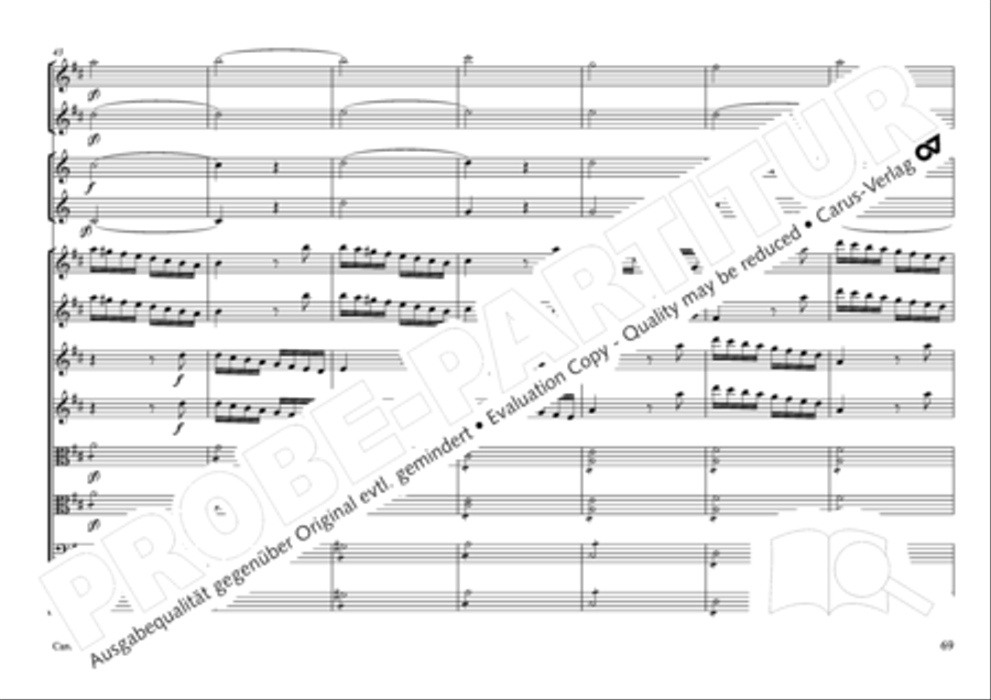 Concertone in D major Horn scores gallery preview page 70