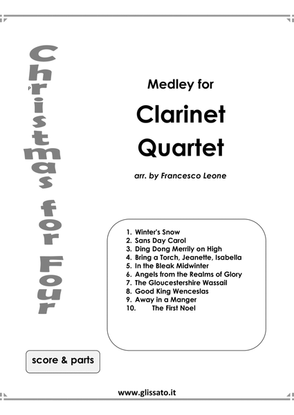 Christmas for four - Medley for Clarinet Quartet (score & parts) image number null