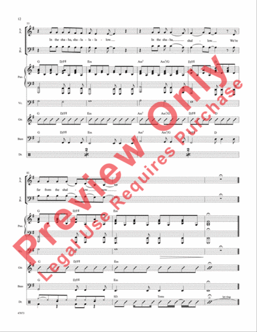 Shallow Choir scores gallery preview page 13
