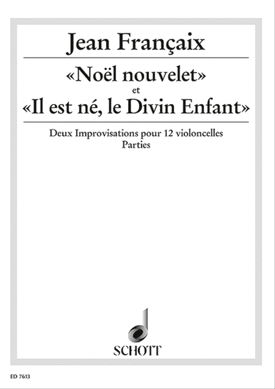 «Noël nouvelet» et «Il est né, le Divin Enfant» Cello scores gallery preview page 1