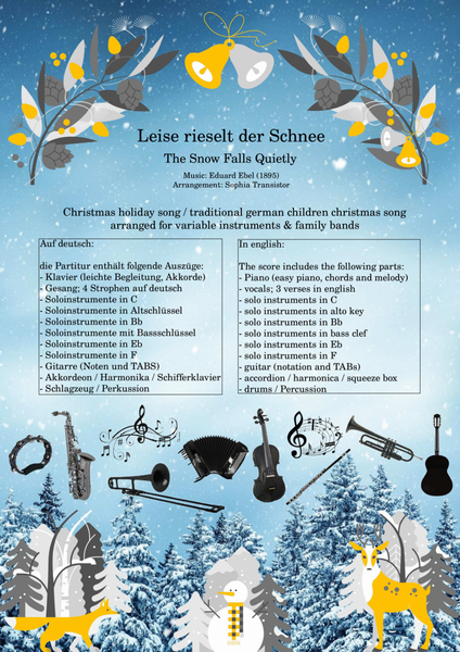 Leise rieselt der Schnee (The Snow Falls Quietly) for family band image number null