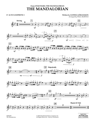 The Mandalorian (from Star Wars: The Mandalorian) (arr. Paul Murtha) - Eb Alto Saxophone 2