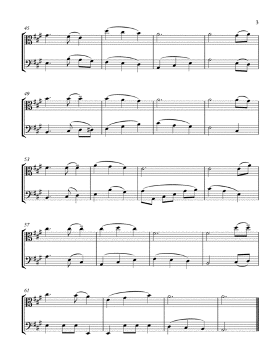 The Old Rugged Cross Viola-Cello Duet Two Tonalities String Duet scores gallery preview page 3