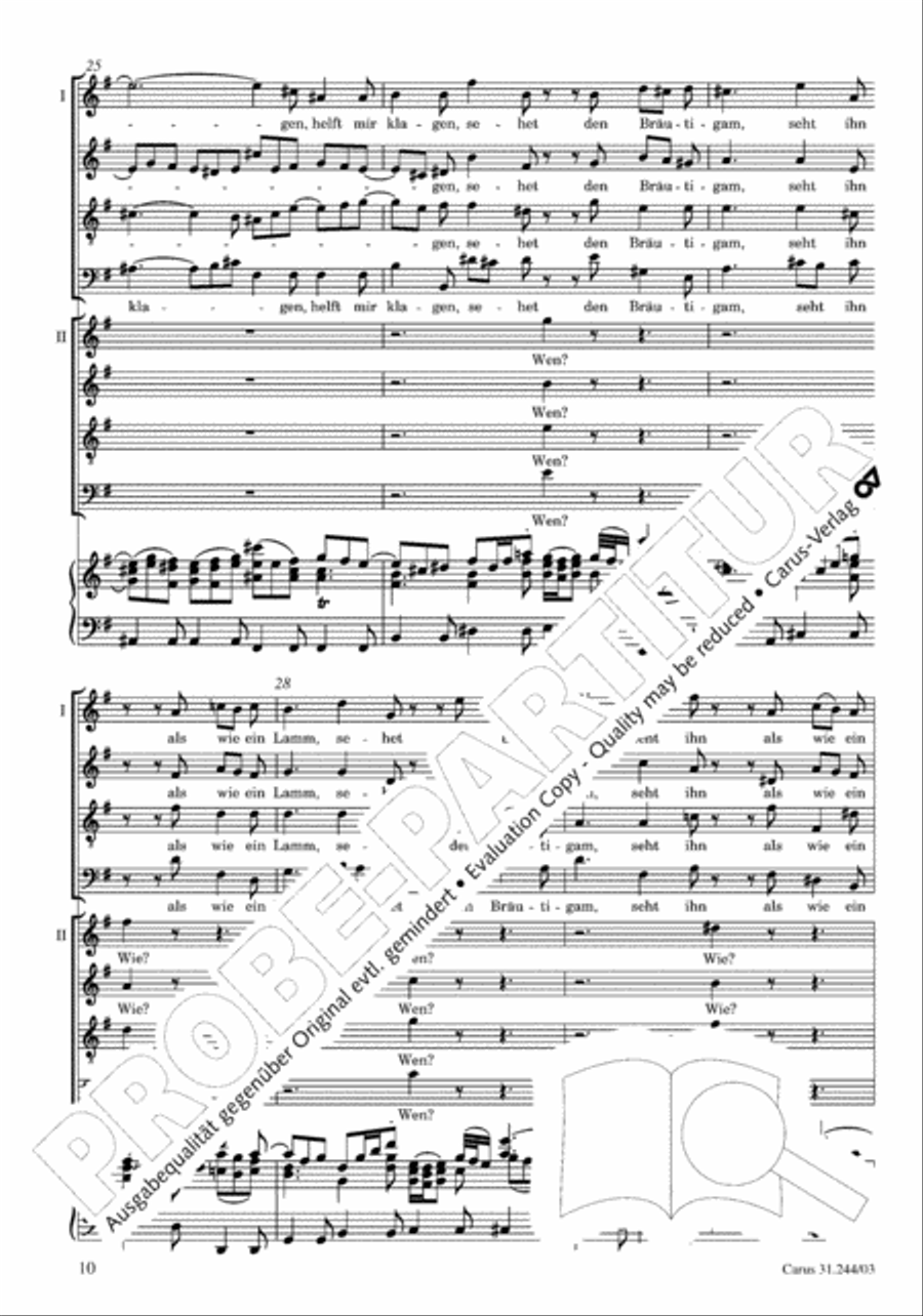 St. Matthew Passion (Matthaus-Passion) 4-Part scores gallery preview page 11