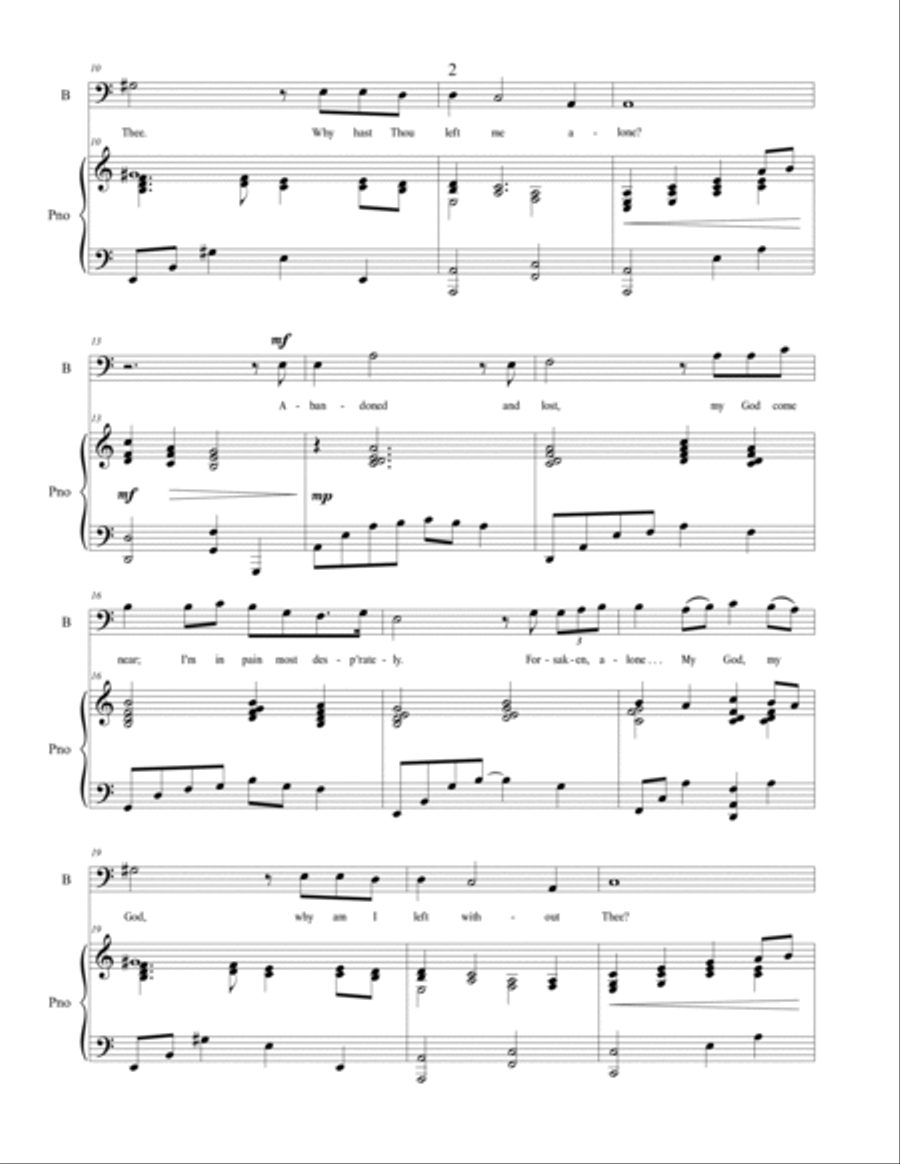 Forsaken, sacred vocal solo for Baritone Baritone Voice scores gallery preview page 3