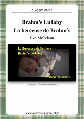 Book cover for Brahm's Lullaby - beginner & 27 String Harp | McTelenn Harp Center