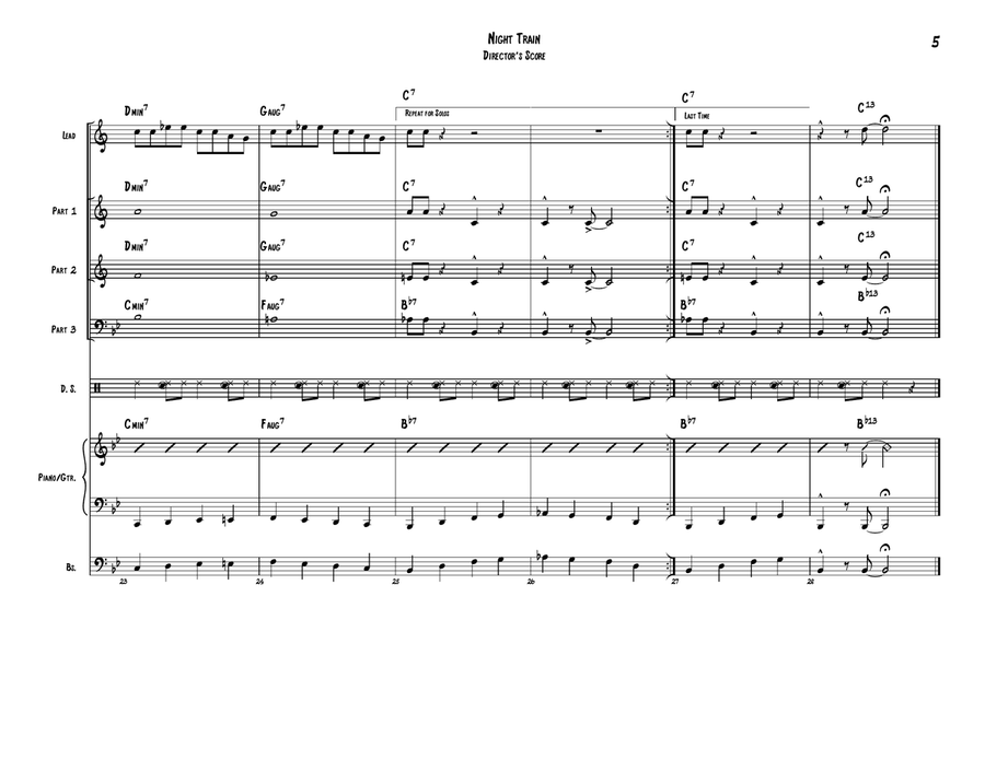Night Train Small Ensemble scores gallery preview page 5