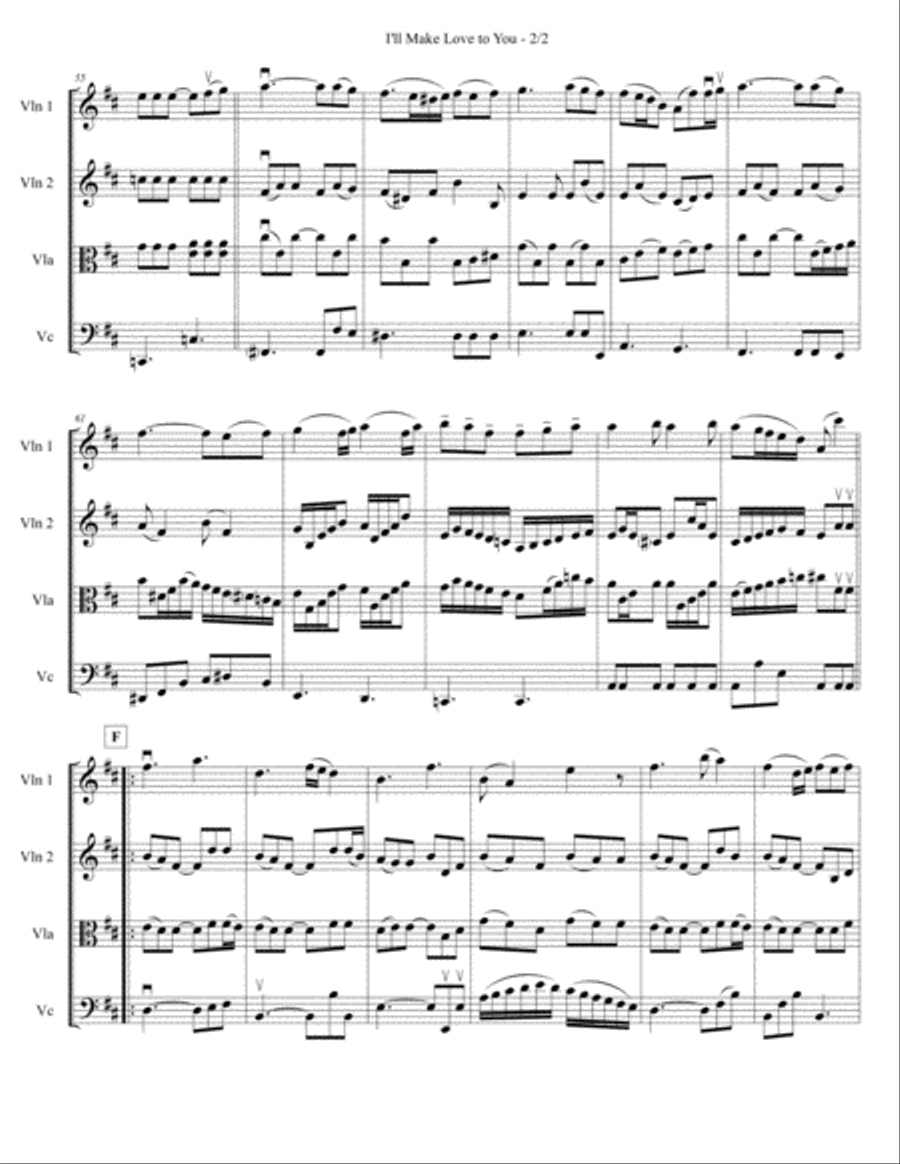 I'll Make Love To You I'll Make Love To You String Quartet scores gallery preview page 6