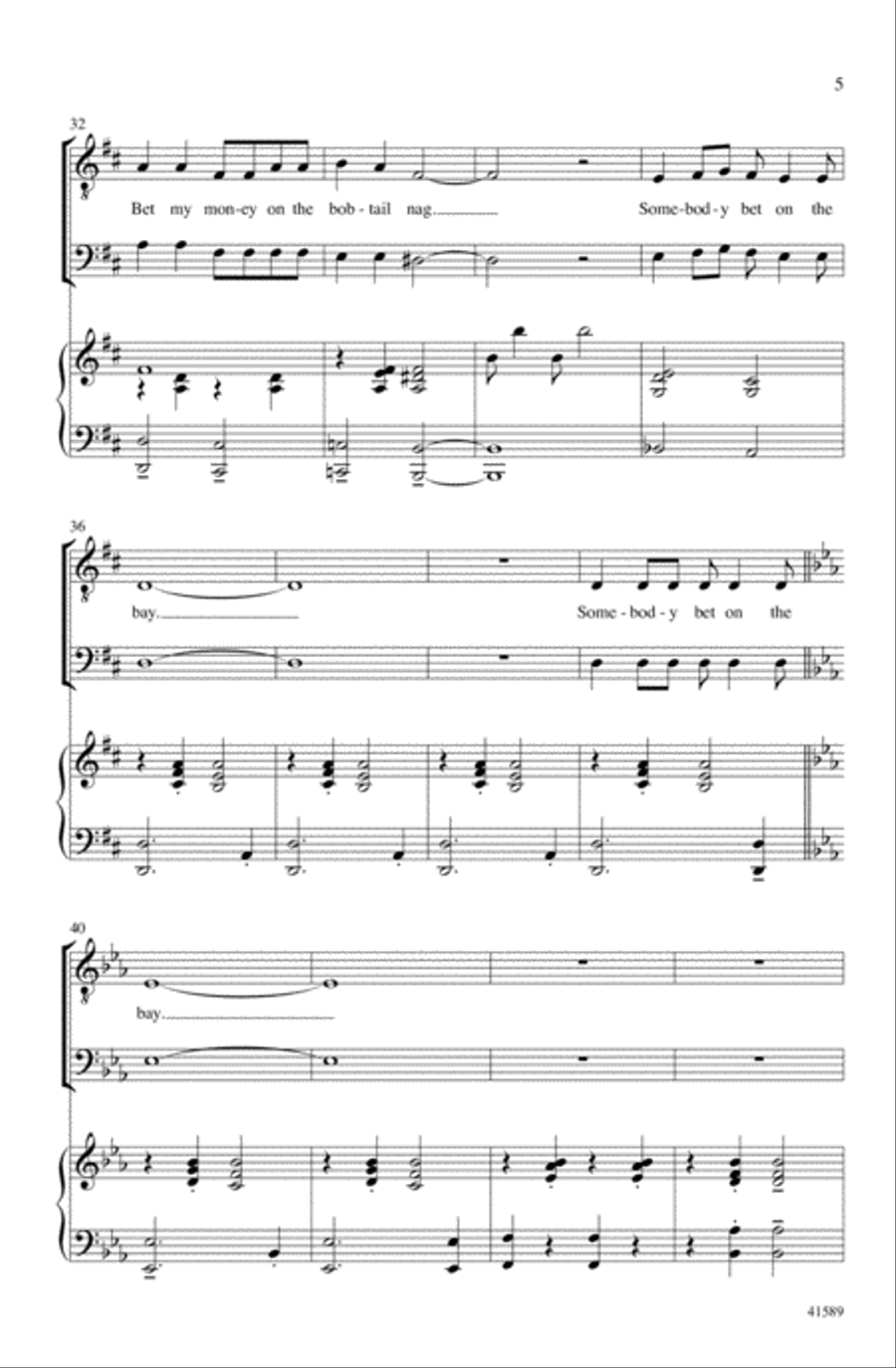 Camptown Races Choir scores gallery preview page 4