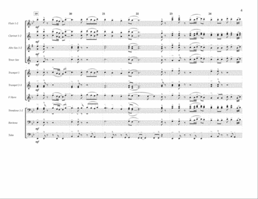 Pompeii - Wind Score Marching Band scores gallery preview page 4