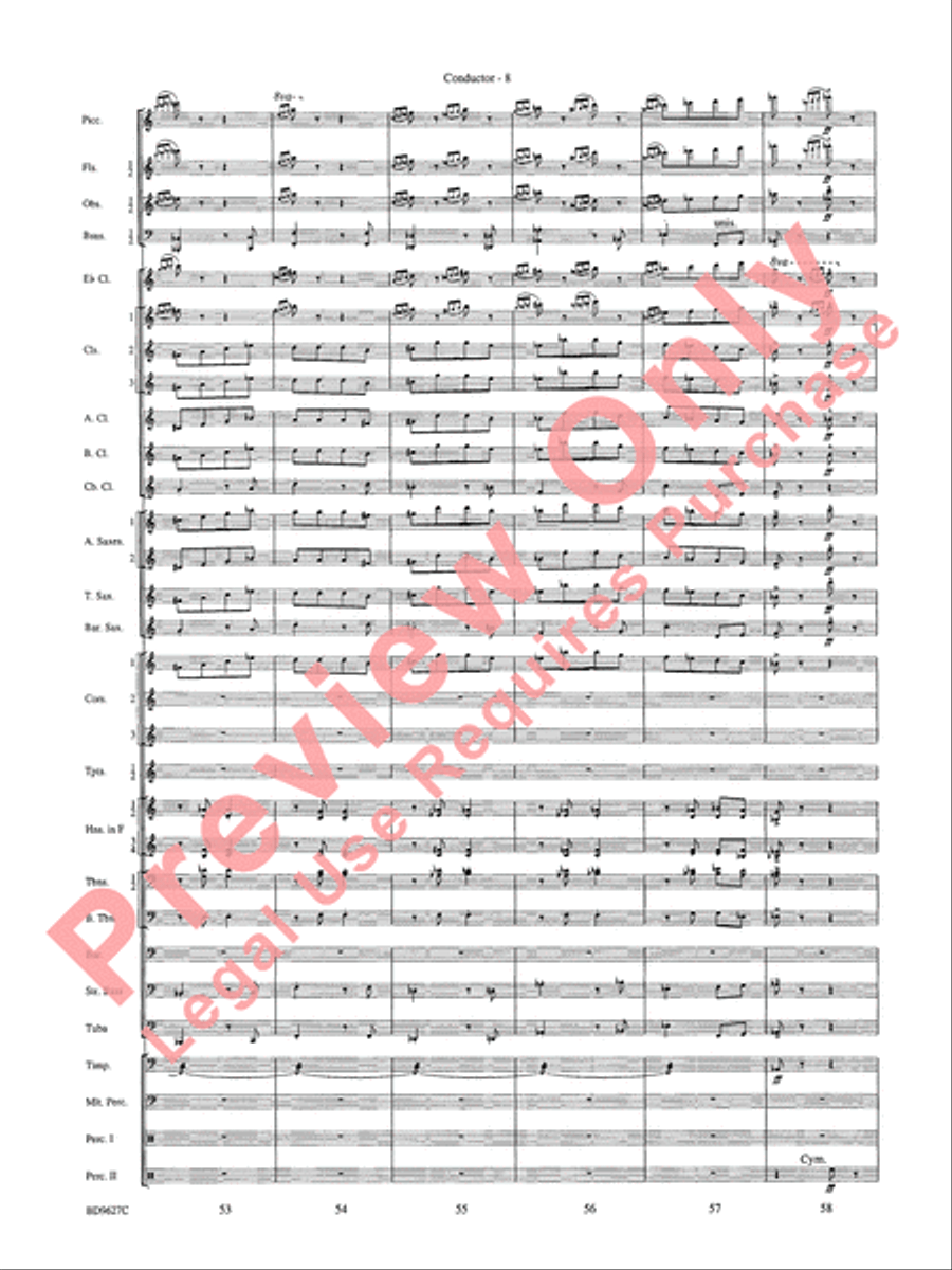 Variations on a Theme of Robert Schumann Concert Band scores gallery preview page 11