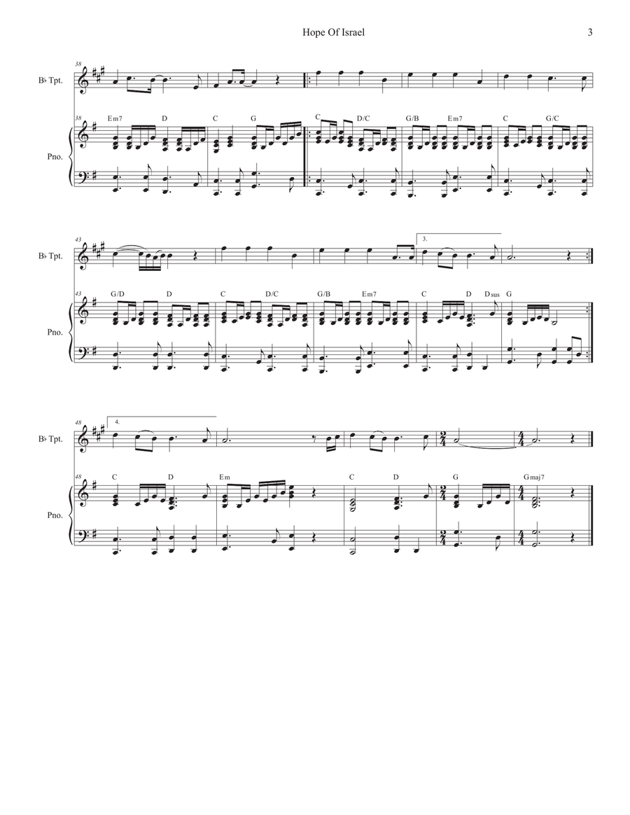 Hope Of Israel Hope Of Israel B-Flat Trumpet scores gallery preview page 3