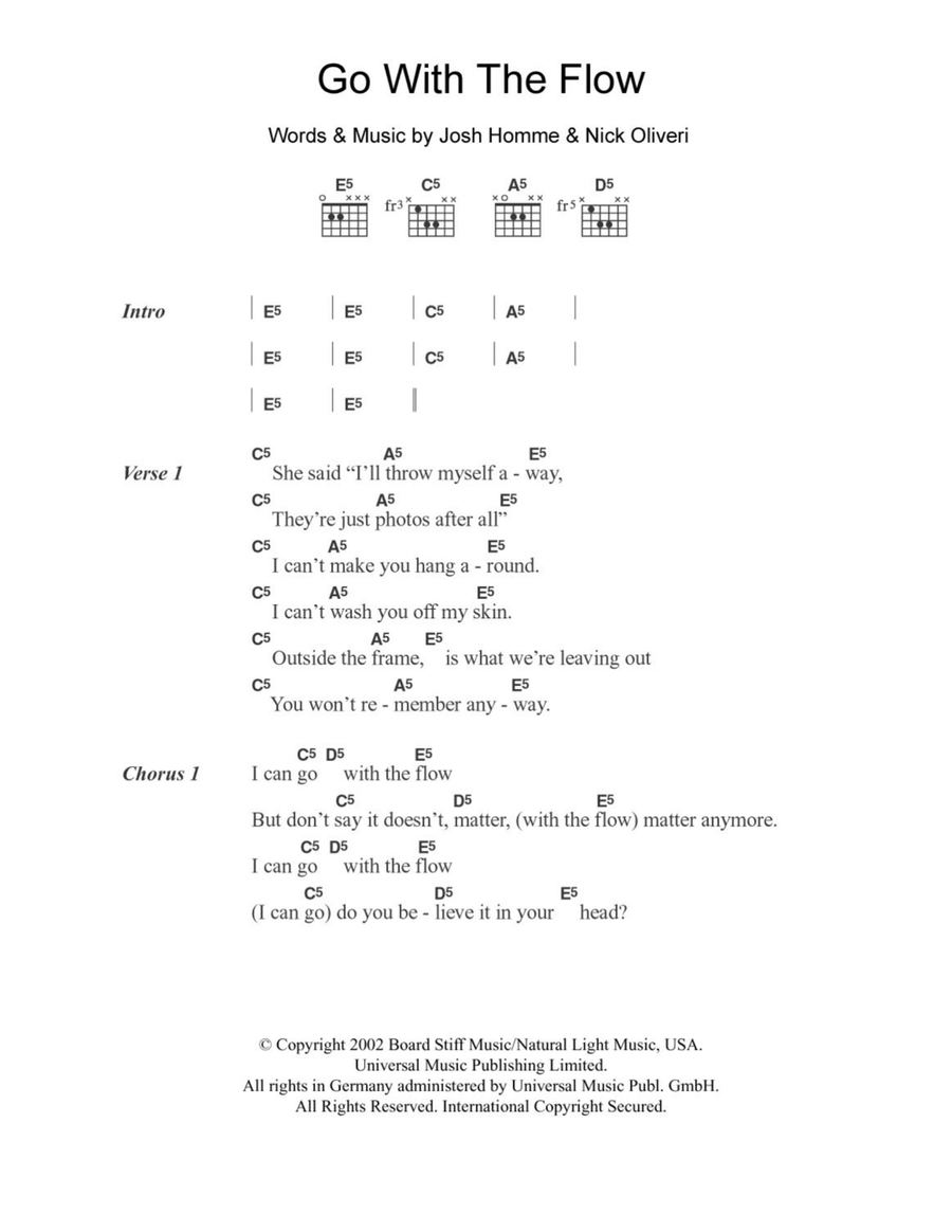 Go With The Flow Acoustic Guitar scores gallery preview page 1