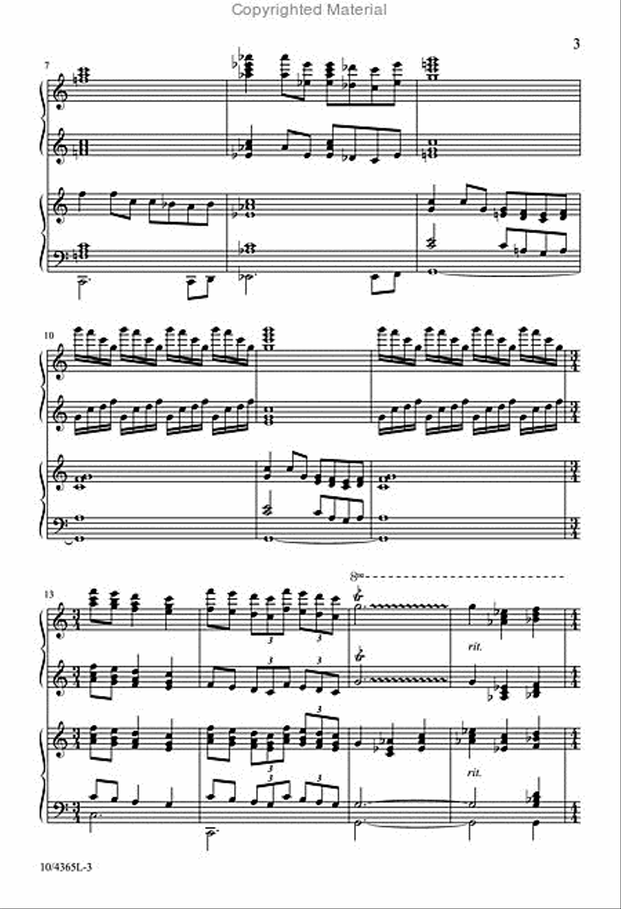 Hear How the Bells of Christmas Play 4-Part scores gallery preview page 3