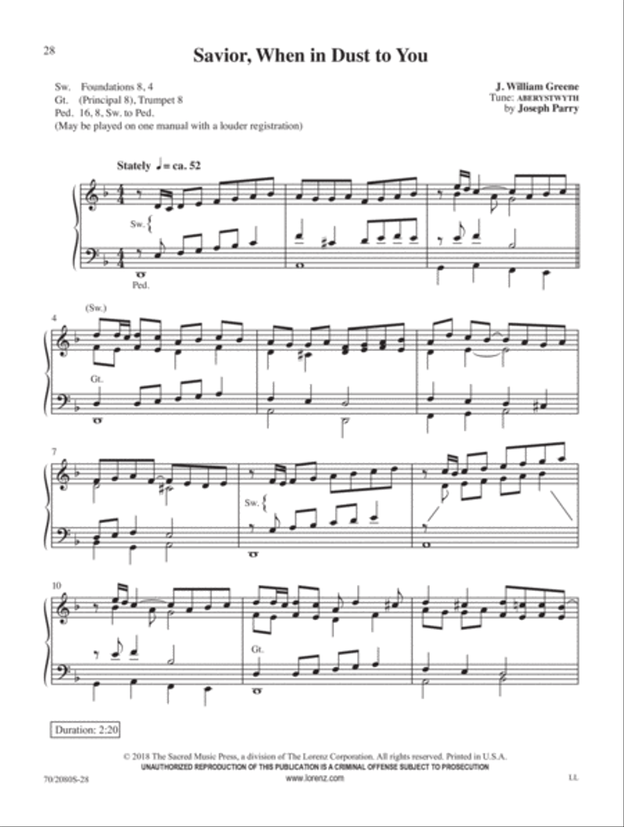 Simply Lent Organ Solo scores gallery preview page 9