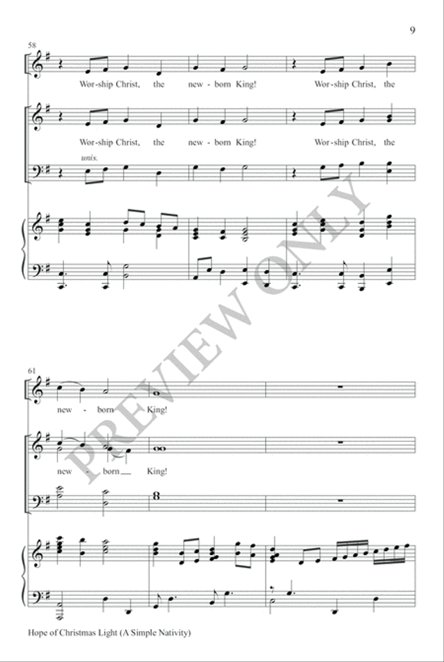Hope of Christmas Light 4-Part scores gallery preview page 8