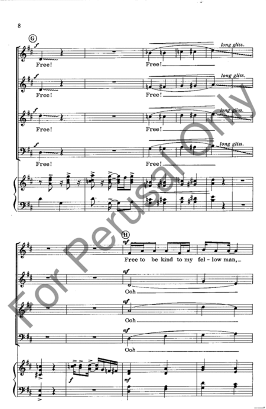 Free To Be Me 4-Part scores gallery preview page 8