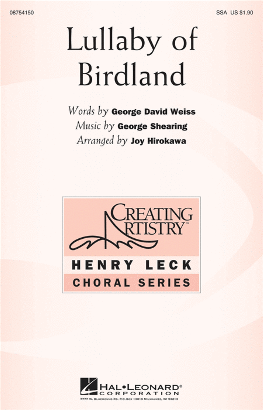 Lullaby of Birdland SSA scores gallery preview page 1