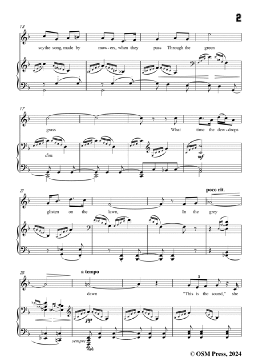 Harty-Scythe Song,in F Major Voice scores gallery preview page 3