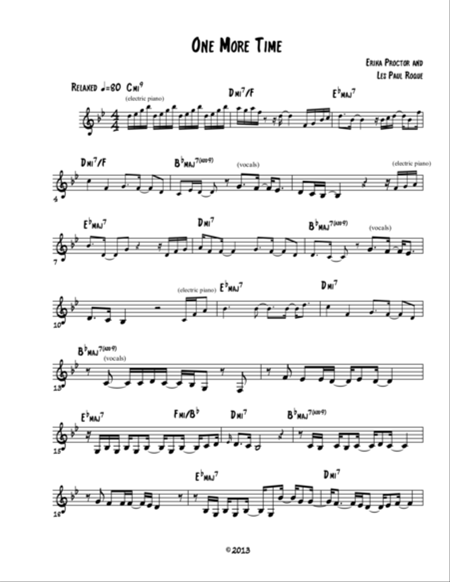 One More Time One More Time Jazz Ensemble scores gallery preview page 1