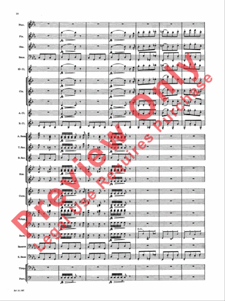 March and Procession of Bacchus Concert Band scores gallery preview page 9