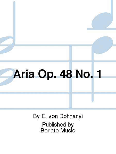 Aria Op. 48 No. 1