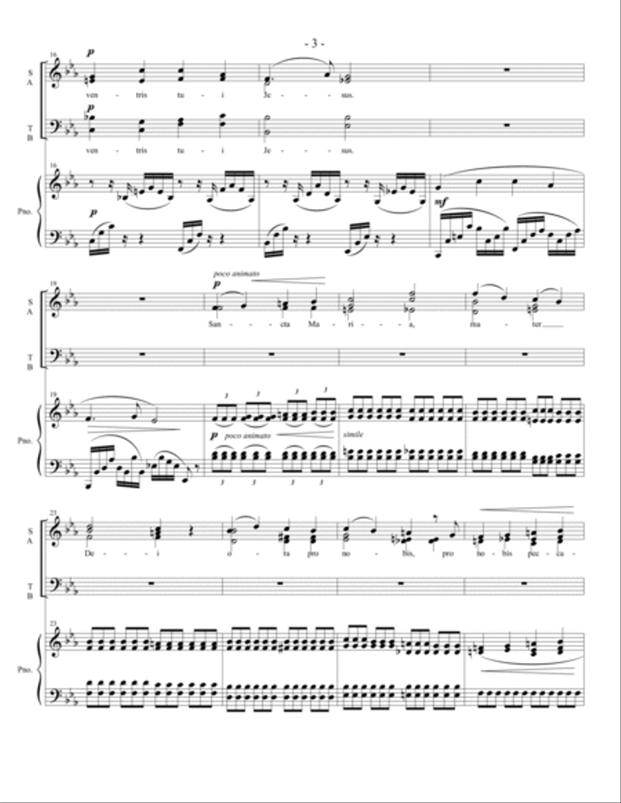 Ave Maria (SATB) 4-Part scores gallery preview page 3