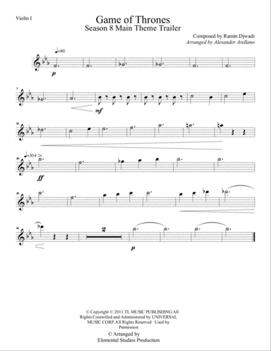 Game Of Thrones Game Of Thrones String Quartet scores gallery preview page 3