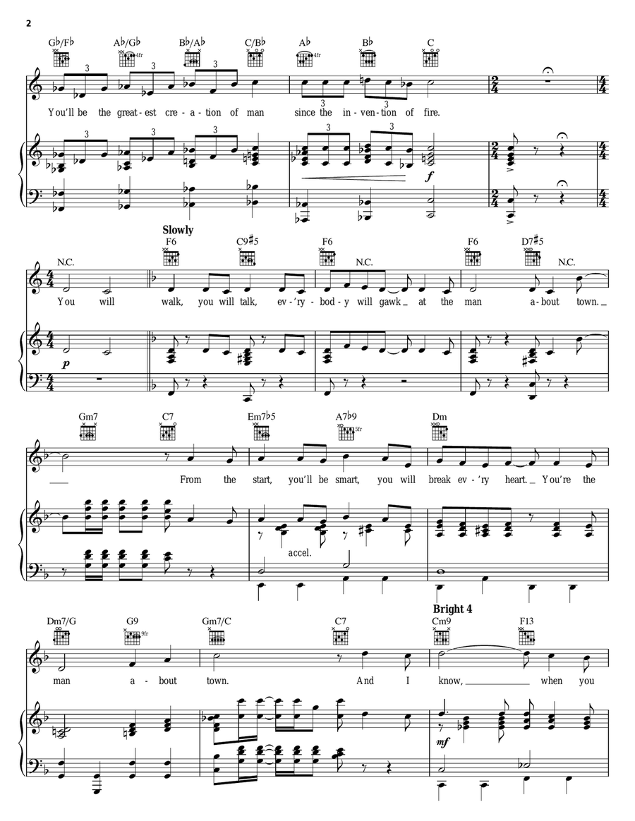 Man About Town Man About Town Piano, Vocal, Guitar scores gallery preview page 2