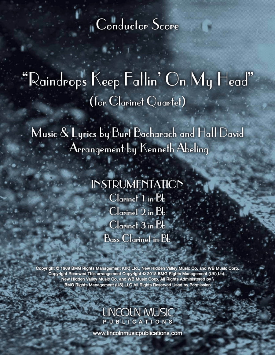 Raindrops Keep Fallin' On My Head Woodwind Ensemble scores gallery preview page 1