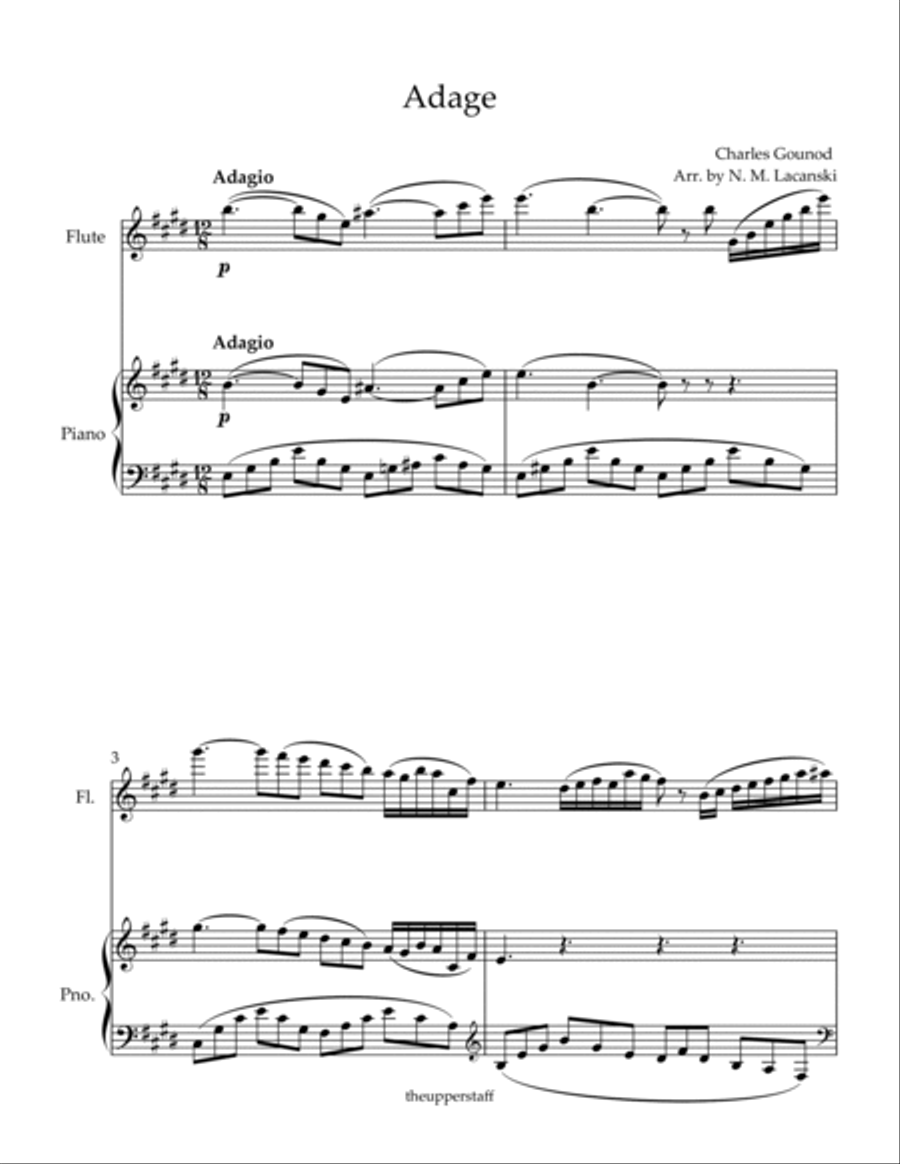 Adage Flute Solo scores gallery preview page 2