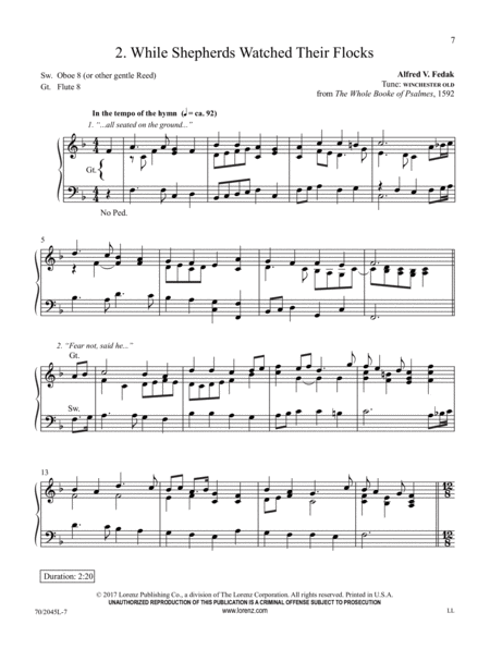 A Ring of Carols by Alfred V. Fedak Organ Solo - Sheet Music
