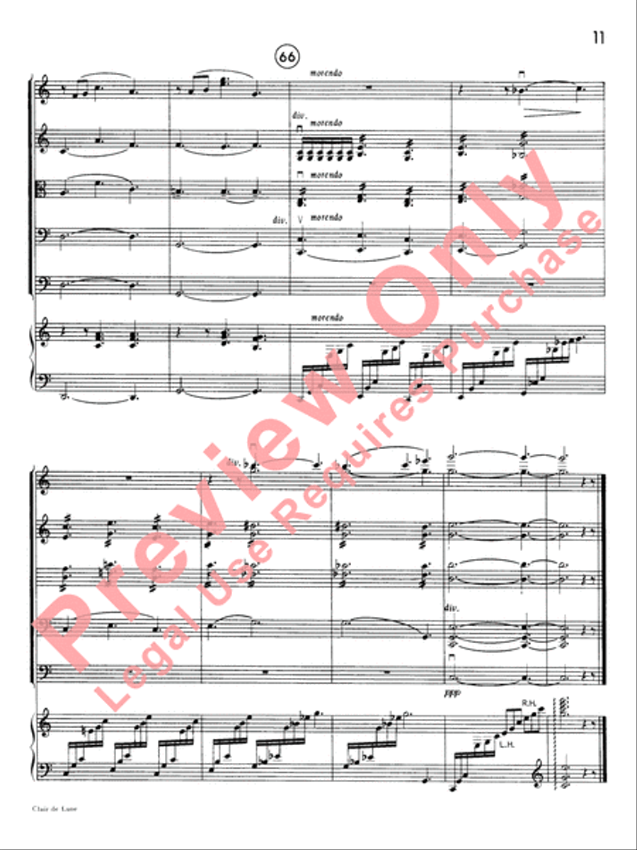 Clair de lune String Orchestra scores gallery preview page 12