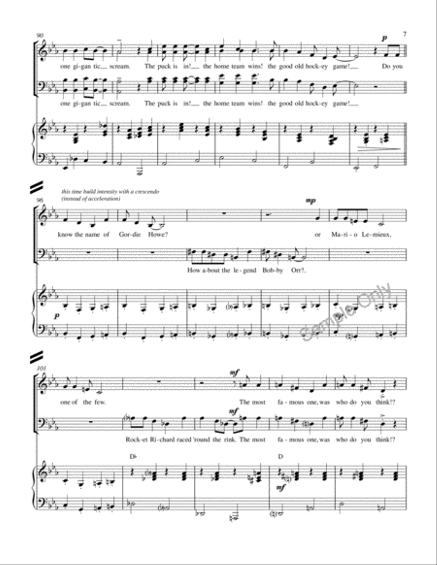 The Hockey Song 4-Part scores gallery preview page 8